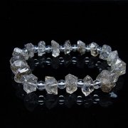 オイルインクォーツ （石油入り 水晶）  ブレスレット  パキスタン産 [T99-5777]