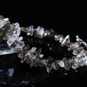 スティブナイト（輝安鉱）入り | ハーキマーダイヤモンド水晶 ブレスレット [T99-5875]