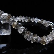 スティブナイト（輝安鉱）入り | ハーキマーダイヤモンド水晶 ブレスレット [T99-5891]
