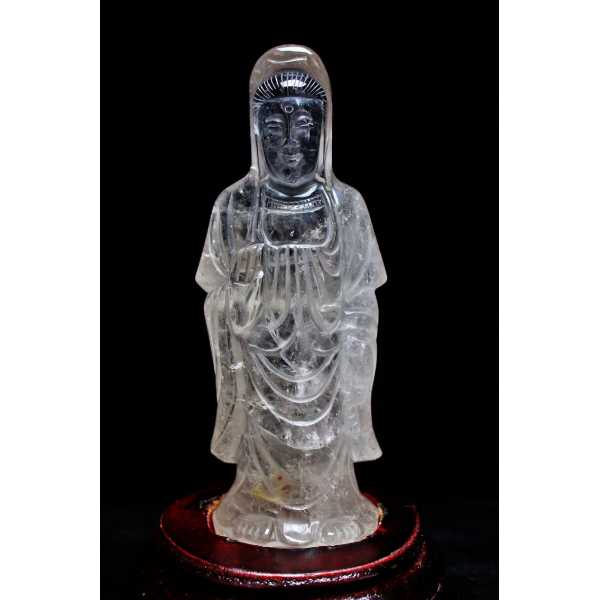 1.1Kg ヒマラヤ水晶観音 置物[S30-36]