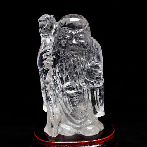 ヒマラヤ水晶寿星 置物[S31-15]