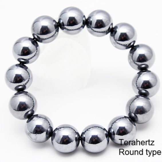 ★細胞活性化・健康★ テラヘルツブレスレット ラウンド15.5mm 高純度15N 《rv》   [T10-960]