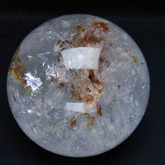 ガーデン水晶 丸玉 79mm [T100-4638]