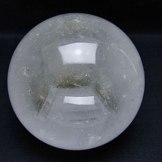 グリーンファントム水晶 丸玉 85mm [t100-4641]