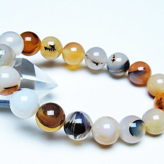 デンドリック アゲート ブレスレット 12mm [T108-6328]