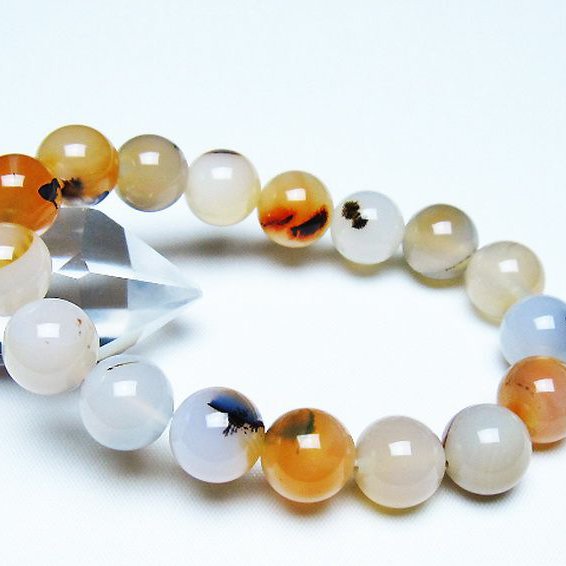 デンドリック アゲート ブレスレット 12mm [T108-6364]