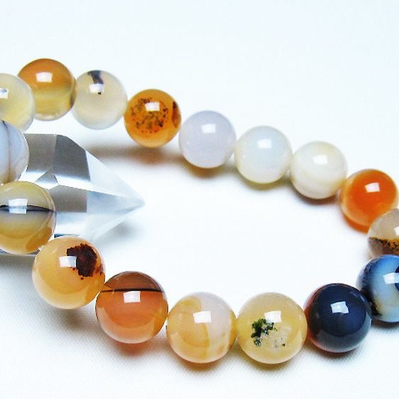 デンドリック アゲート ブレスレット 12mm [T108-6378]