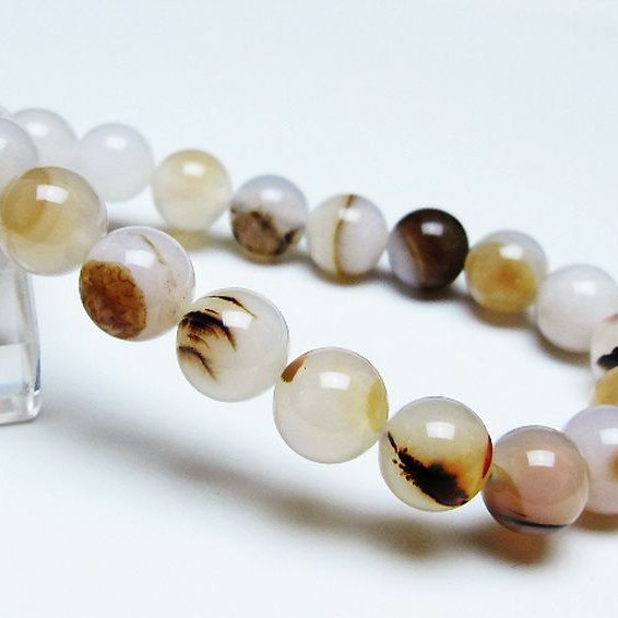 デンドリック アゲート ブレスレット 10mm [t108-6464]