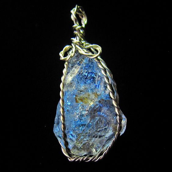 オイルインクォーツ （石油入り 水晶）  ペンダント  パキスタン産 [T110-3598]