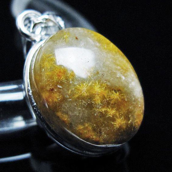 タイチンフラワー水晶 ペンダント [T111-5886]