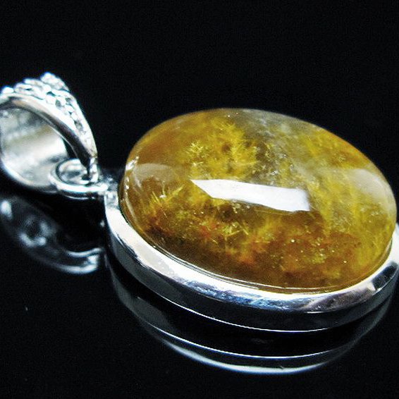 タイチンフラワー水晶 ペンダント [T111-5909]