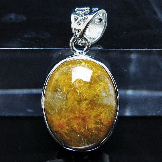 タイチンフラワー水晶 ペンダント [T111-5913]