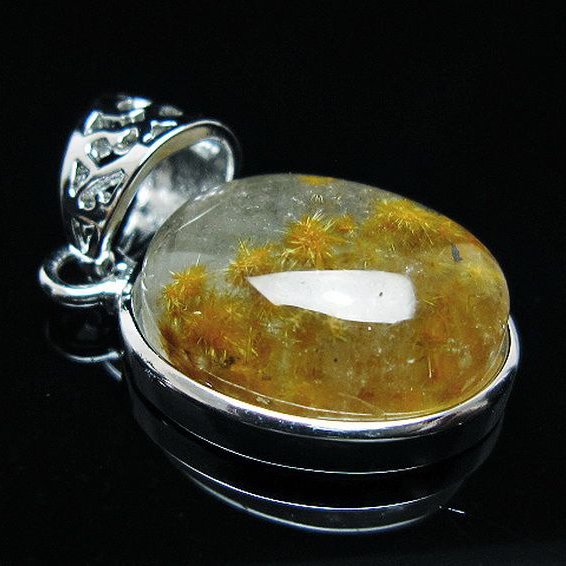 タイチンフラワー水晶 ペンダント [T111-5919]