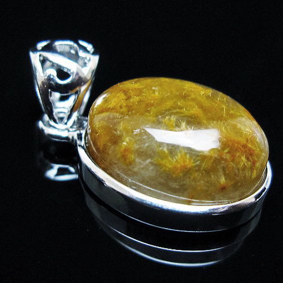 タイチンフラワー水晶 ペンダント [T111-5928]