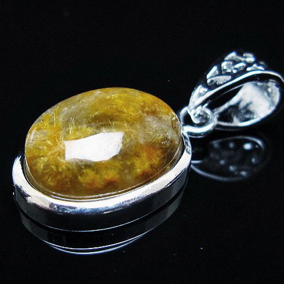 タイチンフラワー水晶 ペンダント [T111-5934]