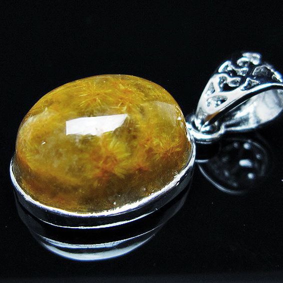 タイチンフラワー水晶 ペンダント [T111-5943]