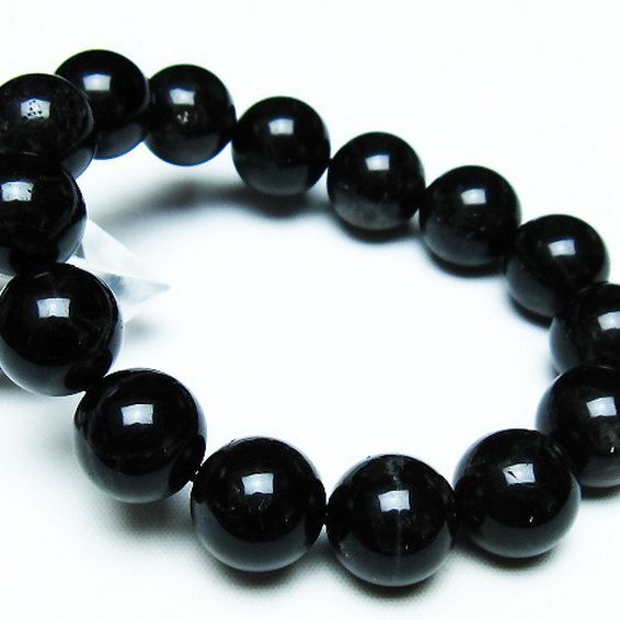 モリオン 純天然 黒水晶 ブレスレット 14mm [T112-7080]