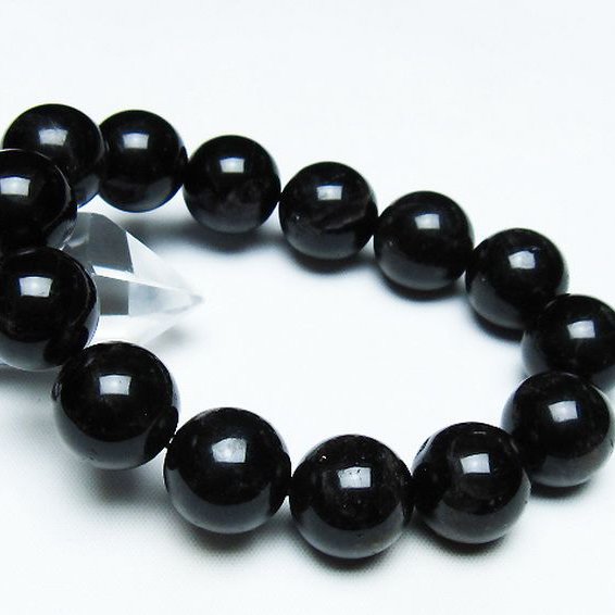 モリオン 純天然 黒水晶 ブレスレット 16mm [T112-7467]