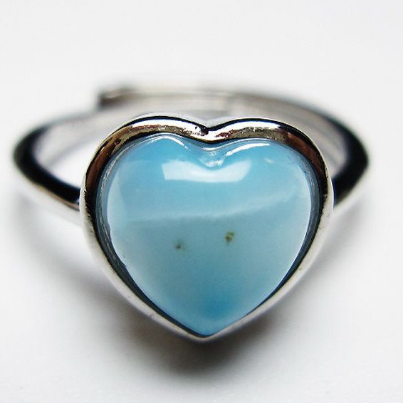 ラリマーハート 指輪 (10号)[T113-12953]