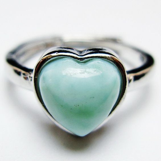 ラリマーハート 指輪 (12号)[T113-12989]