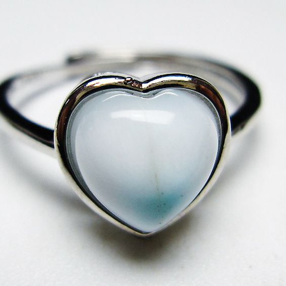 ラリマーハート 指輪 (12号) [t113-13172]