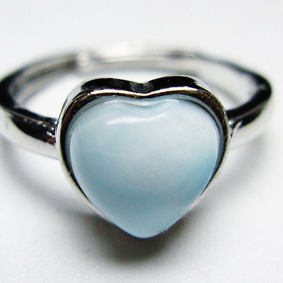 ラリマーハート 指輪 (13号) [t113-13202]