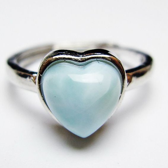 ラリマーハート 指輪 (13号) [t113-13372]