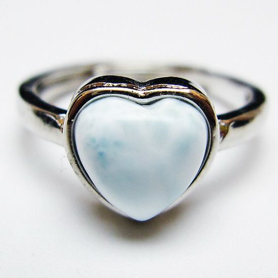 ラリマーハート 指輪 (13号) [t113-13382]