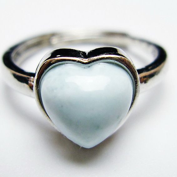 ラリマーハート 指輪 (12号) [t113-13392]