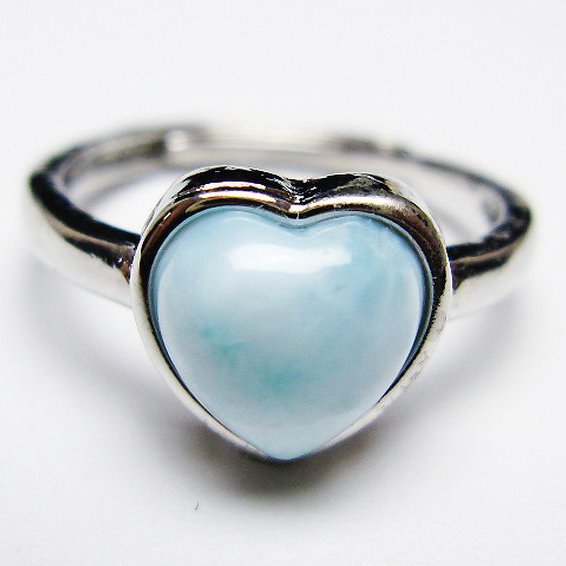 ラリマーハート 指輪 (13号) [t113-13465]