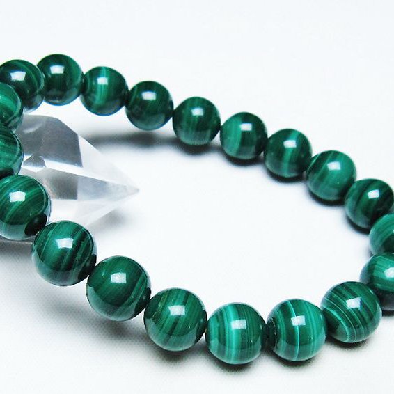 マラカイト ブレスレット 10mm [T115-4511]