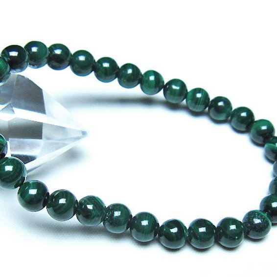 マラカイト ブレスレット 6mm [t115-4630]
