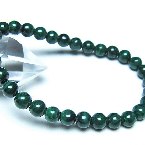 マラカイト ブレスレット 6mm [t115-4631]