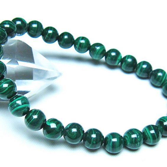 マラカイト ブレスレット 7mm [t115-4691]