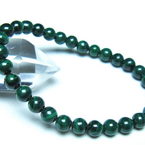 マラカイト ブレスレット 6mm [t115-4692]