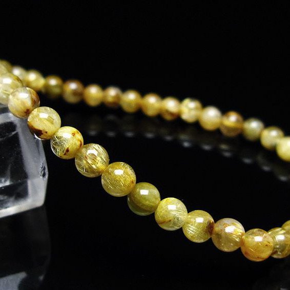 ゴールドタイチンルチル ブレスレット 5mm [t116-12761]