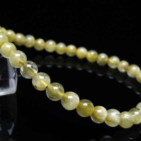 ゴールドタイチンルチル ブレスレット 5mm [t116-12772]