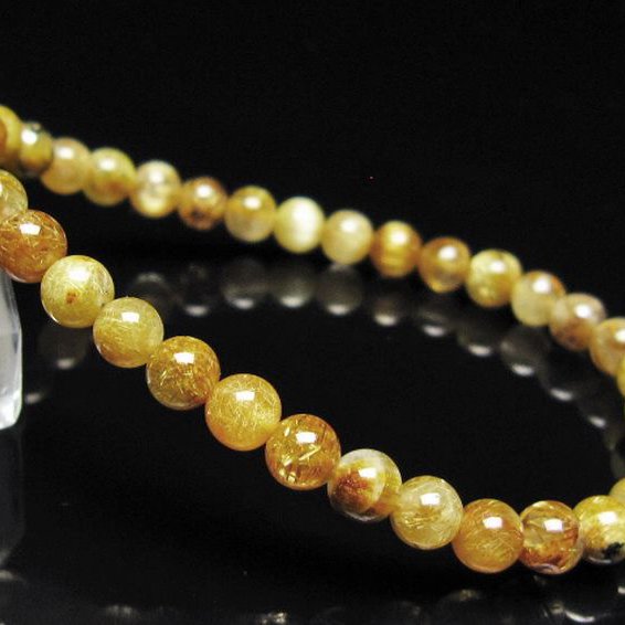 ゴールドタイチンルチル ブレスレット 5mm [t116-13098]