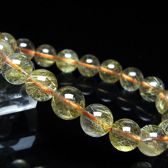 ゴールドタイチンルチル ブレスレット 10mm [t116-13377]