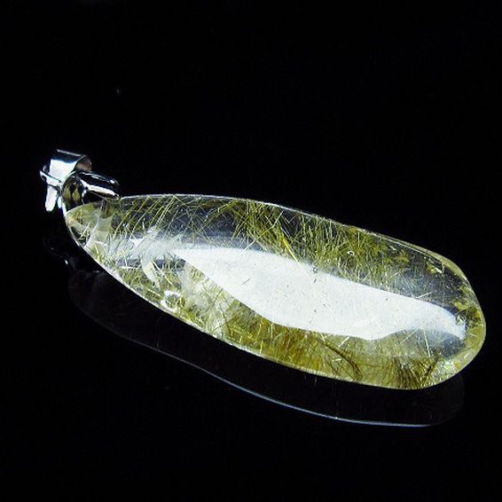 プラチナ入水晶 ペンダント [T12-1742]