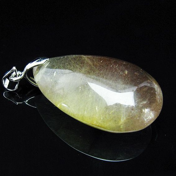 プラチナ入水晶 ペンダント [T12-1812]