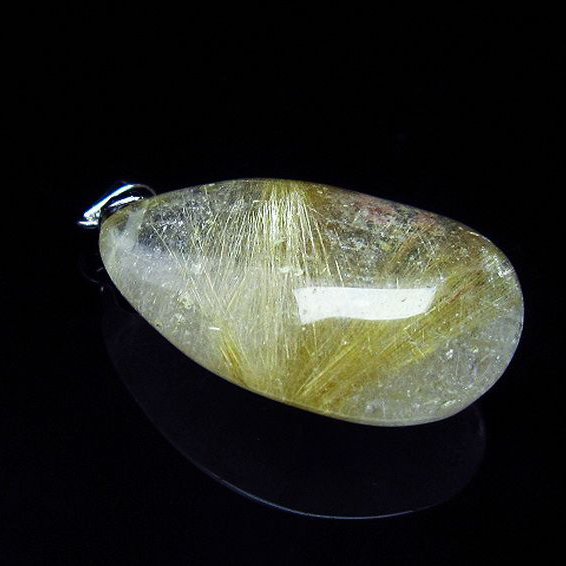 プラチナ入水晶 ペンダント [T12-1817]