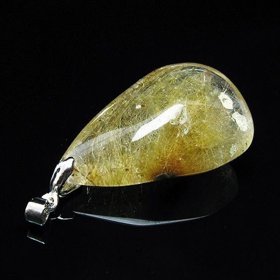 プラチナルチル入り水晶 ペンダント [T12-1822]