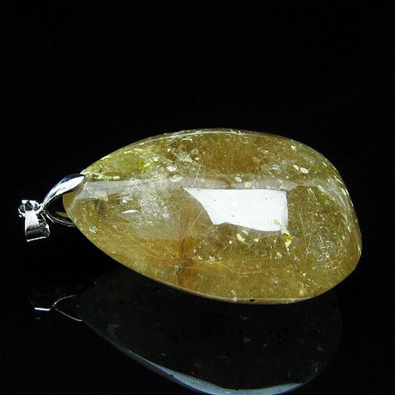 プラチナルチル入り水晶 ペンダント [T12-1829]