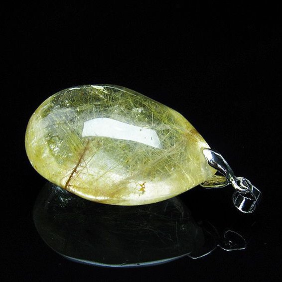 プラチナ入水晶 ペンダント [T12-1835]