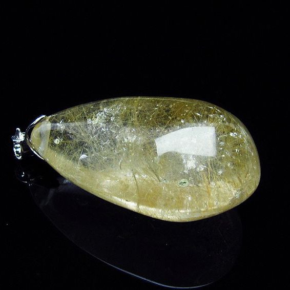 プラチナ入水晶 ペンダント [T12-1849]