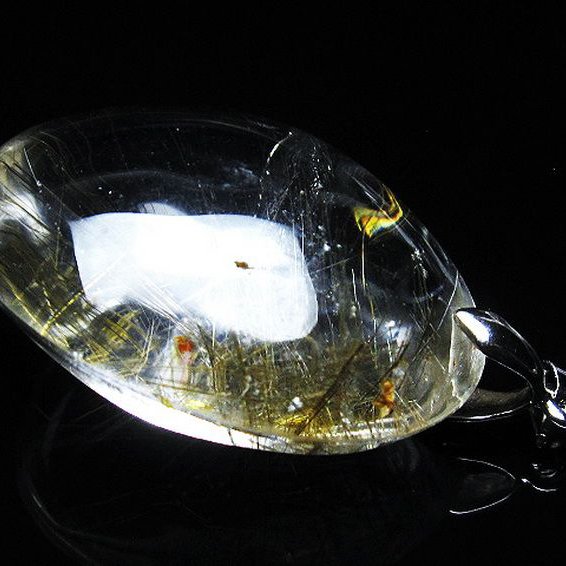 プラチナ入水晶 ペンダント [T12-1851]