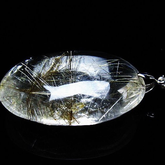 プラチナ入水晶 ペンダント [T12-1857]