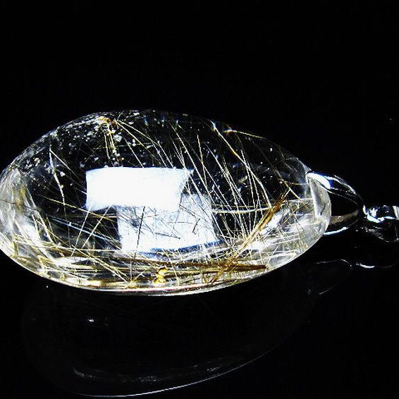 プラチナ入水晶 ペンダント [T12-1862]