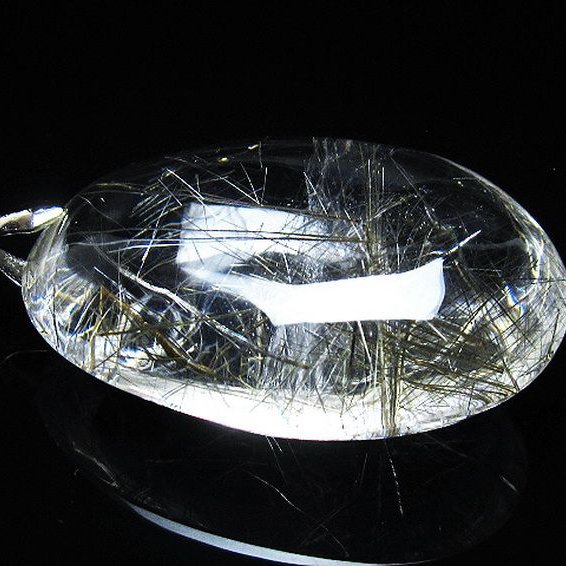 プラチナ入水晶 ペンダント [T12-1868]